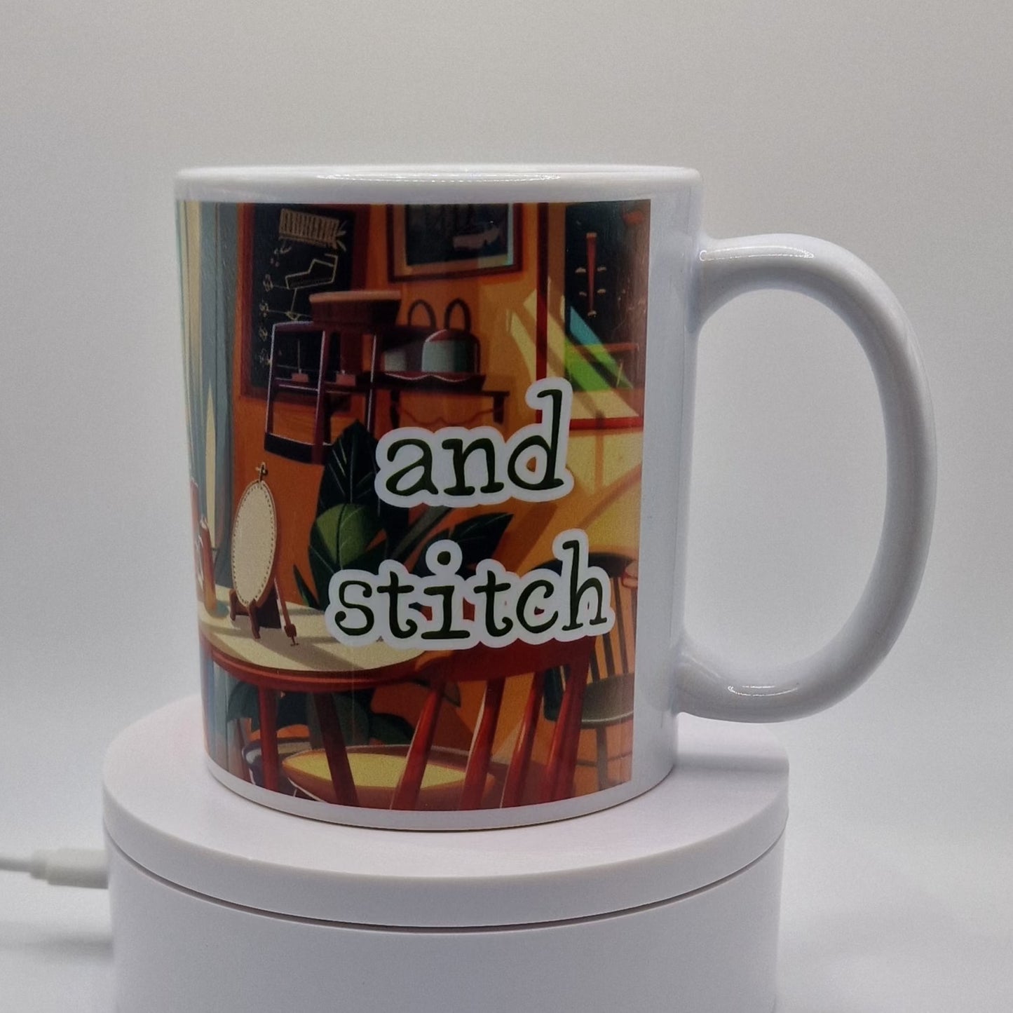 Mug | I just want to stay home and stitch | I just want to stay home and stitch Mug | Cross Stitch