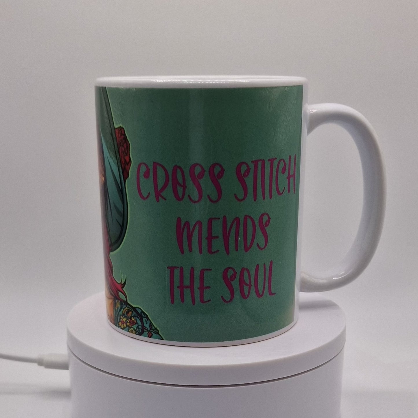 Mug | Cross Stitch mends the soul |  Cross Stitch mends the soul Mug | Cross Stitch