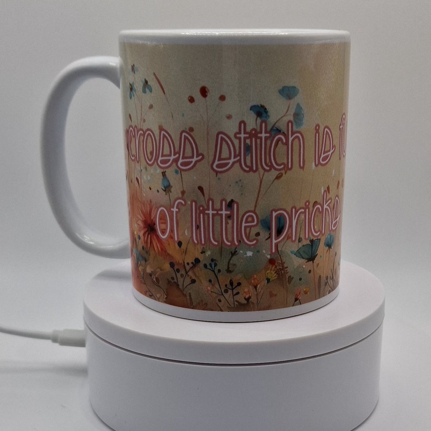 Mug | Cross Stitch is full of little pricks | Cross Stitch is full of little pricks Mug | Cross Stitch