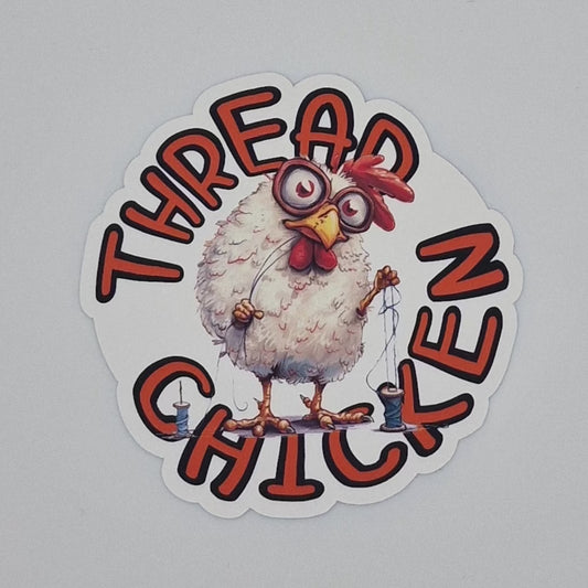 Sticker | Thread Chicken | Thread Chicken Sticker | Cross Stitch Sticker