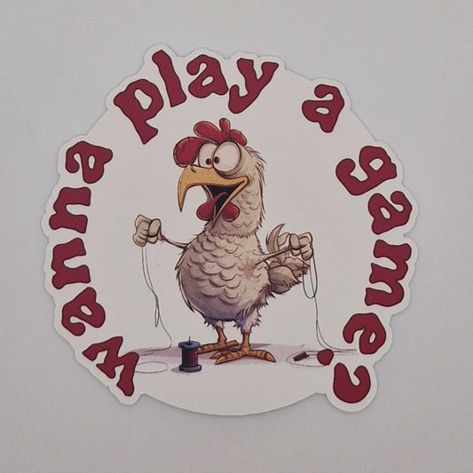 Sticker | Wanna play a game? |  Cross Stitch Sticker