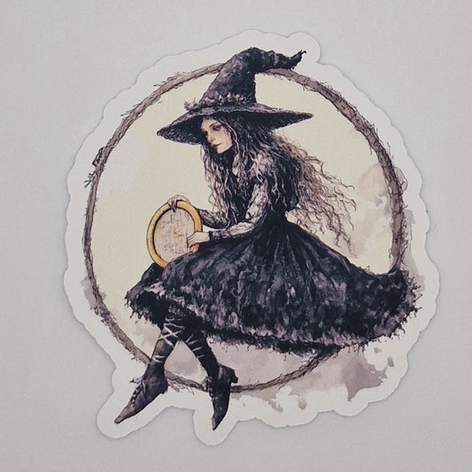 Sticker | Witch |  Cross Stitch Sticker