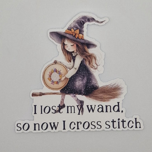 Sticker | Witch |  Cross Stitch Sticker